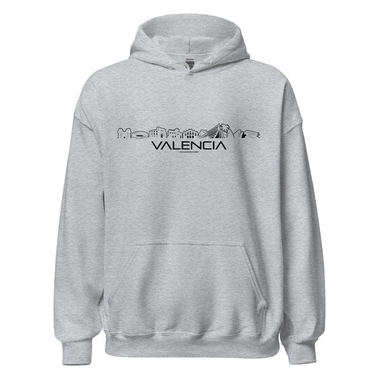 Hoodie Valencia Sport Grey S houten cadeau decoratie relatiegeschenk van WoodWideCities