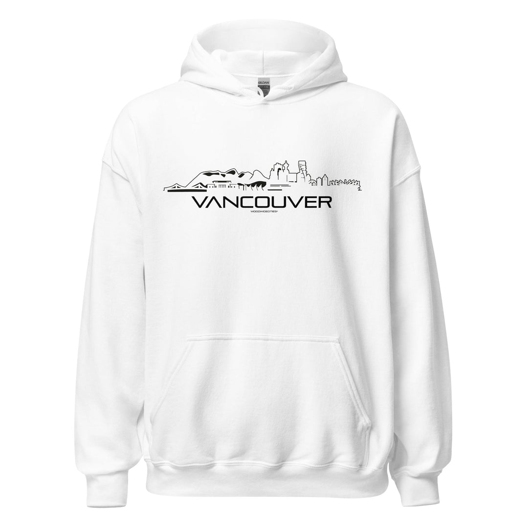 Hoodie Vancouver White S houten cadeau decoratie relatiegeschenk van WoodWideCities