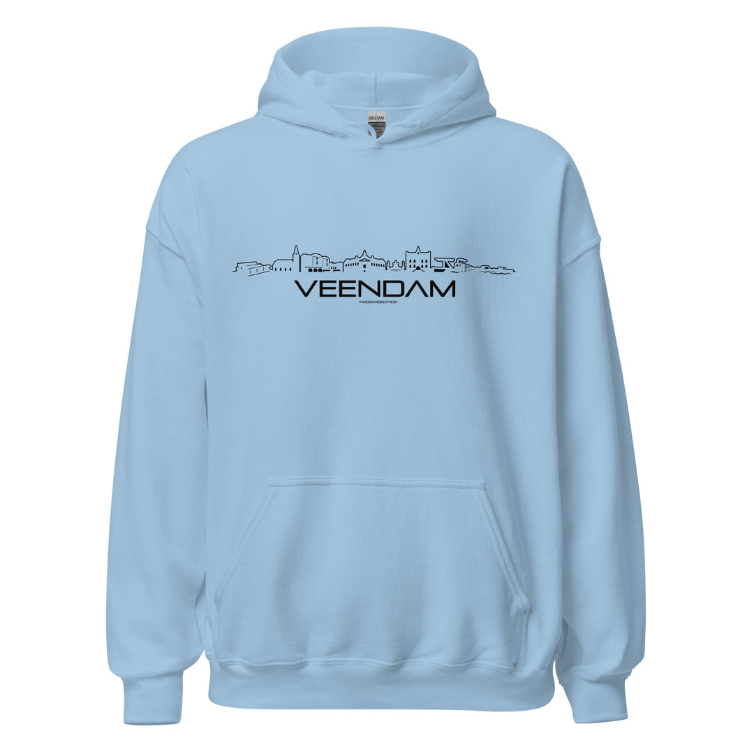 Hoodie Veendam Light Blue S houten cadeau decoratie relatiegeschenk van WoodWideCities