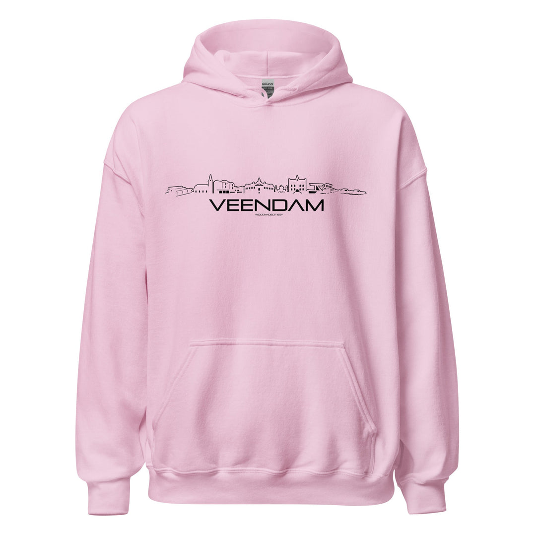 Hoodie Veendam Light Pink S houten cadeau decoratie relatiegeschenk van WoodWideCities