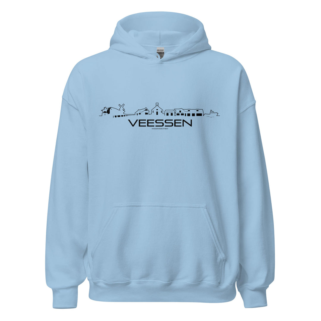 Hoodie Veessen Light Blue S houten cadeau decoratie relatiegeschenk van WoodWideCities
