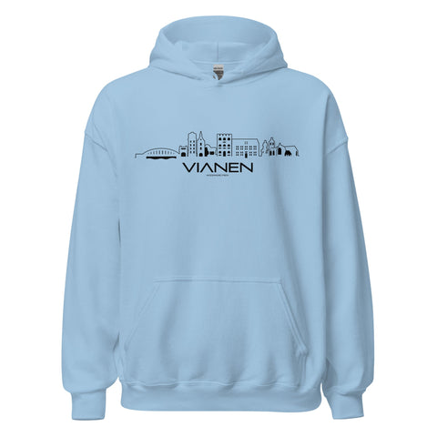 Hoodie Vianen Light Blue S houten cadeau decoratie relatiegeschenk van WoodWideCities