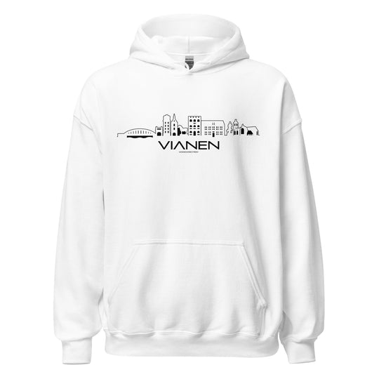 Hoodie Vianen White S houten cadeau decoratie relatiegeschenk van WoodWideCities