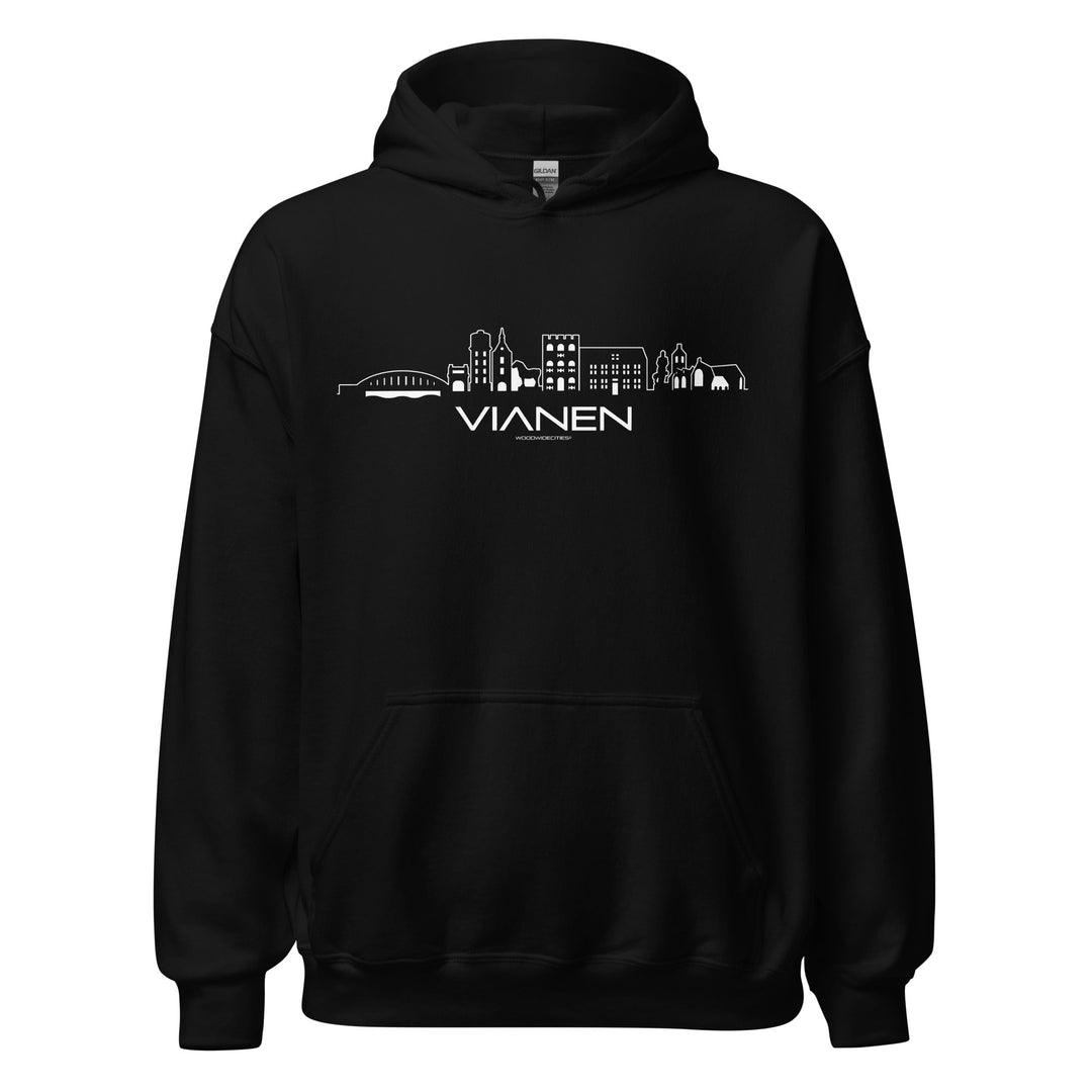 Hoodie Vianen Black S houten cadeau decoratie relatiegeschenk van WoodWideCities