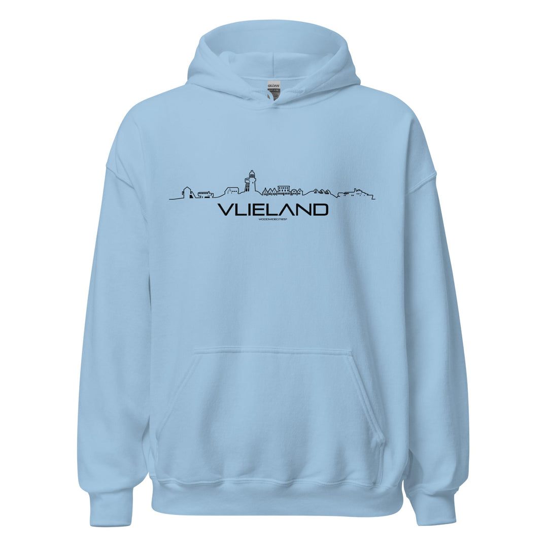 Hoodie Vlieland Light Blue S houten cadeau decoratie relatiegeschenk van WoodWideCities