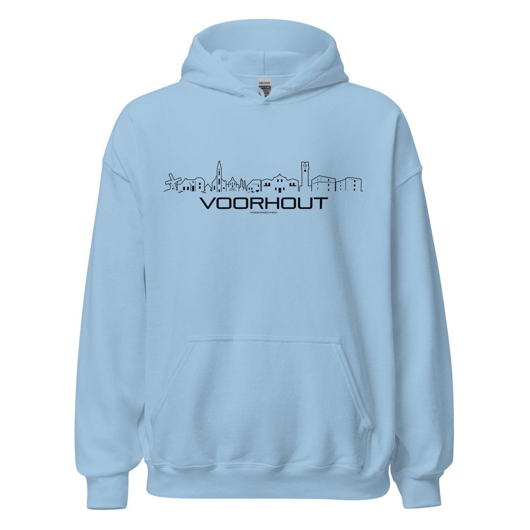 Hoodie Voorhout Light Blue S houten cadeau decoratie relatiegeschenk van WoodWideCities