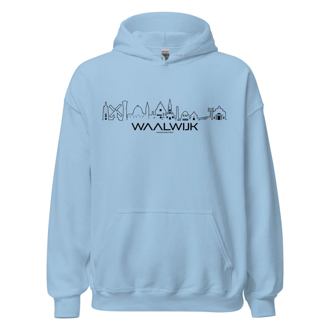 Hoodie Waalwijk Light Blue S houten cadeau decoratie relatiegeschenk van WoodWideCities
