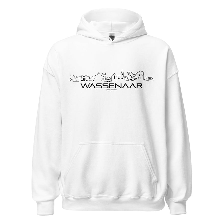 Hoodie Wassenaar White S houten cadeau decoratie relatiegeschenk van WoodWideCities