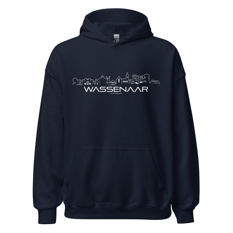 Hoodie Wassenaar Navy S houten cadeau decoratie relatiegeschenk van WoodWideCities