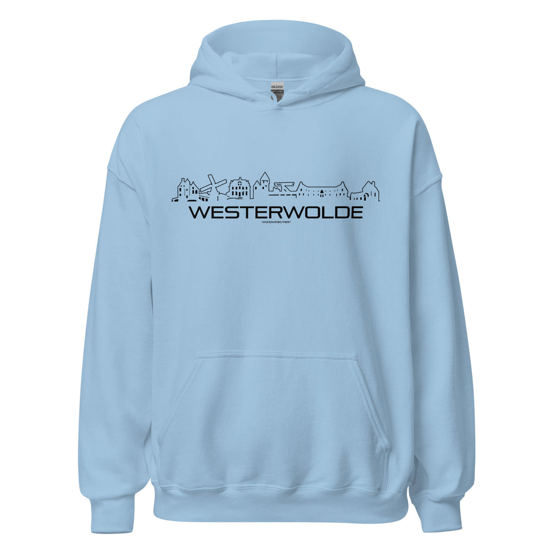 Hoodie Westerwolde Light Blue S houten cadeau decoratie relatiegeschenk van WoodWideCities