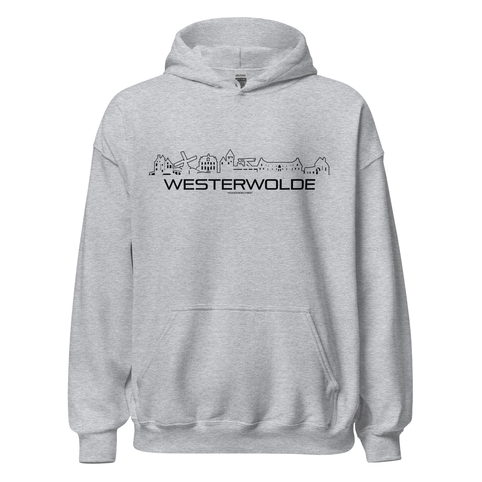 Hoodie Westerwolde Sport Grey S houten cadeau decoratie relatiegeschenk van WoodWideCities
