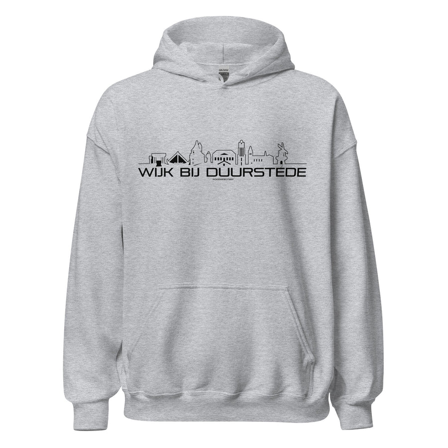 Hoodie Wijk bij Duurstede Sport Grey S houten cadeau decoratie relatiegeschenk van WoodWideCities