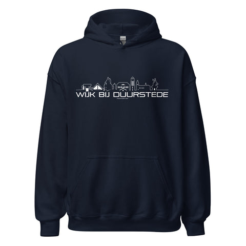 Hoodie Wijk bij Duurstede Navy S houten cadeau decoratie relatiegeschenk van WoodWideCities