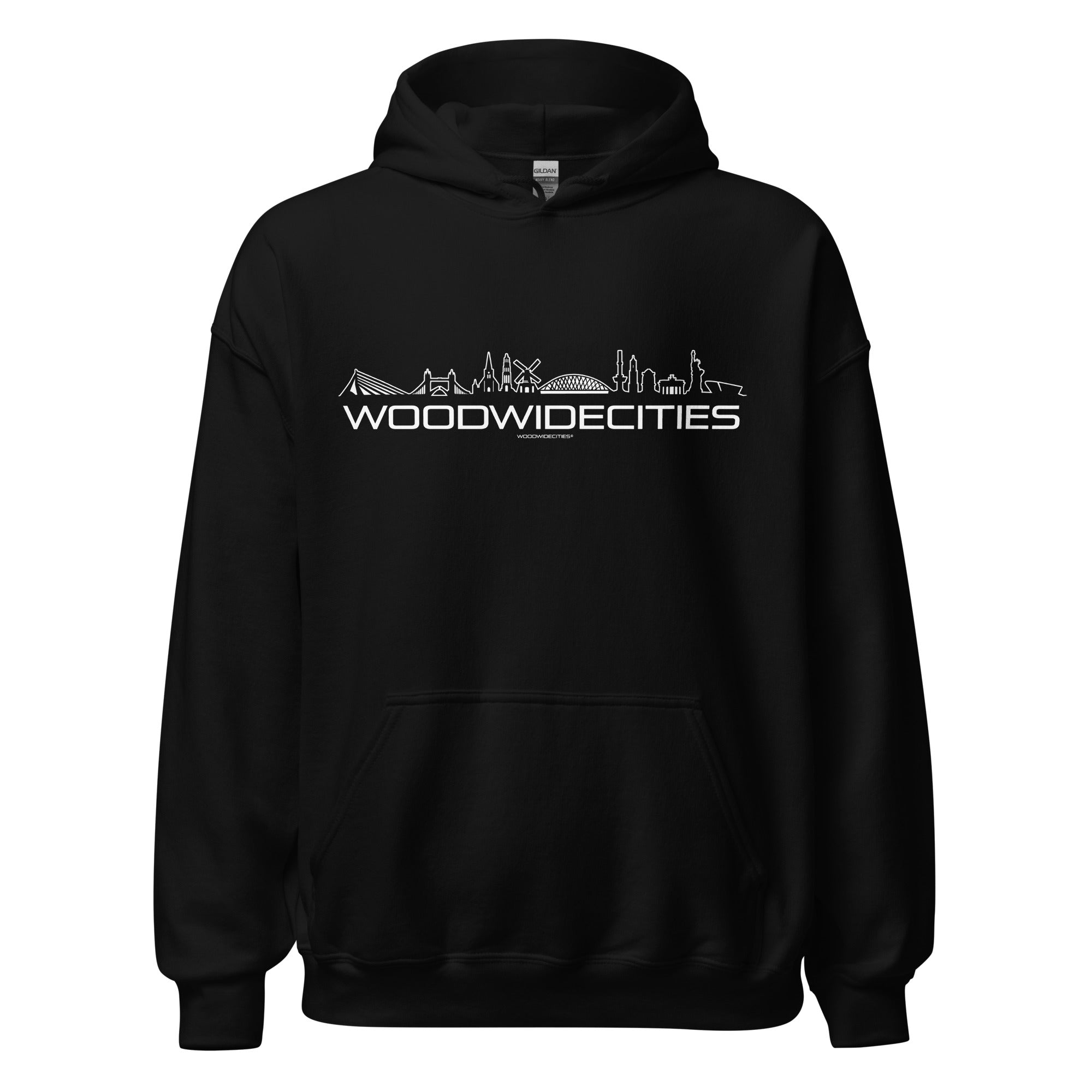 Hoodie WoodWideCities Zwart S houten cadeau decoratie relatiegeschenk van WoodWideCities