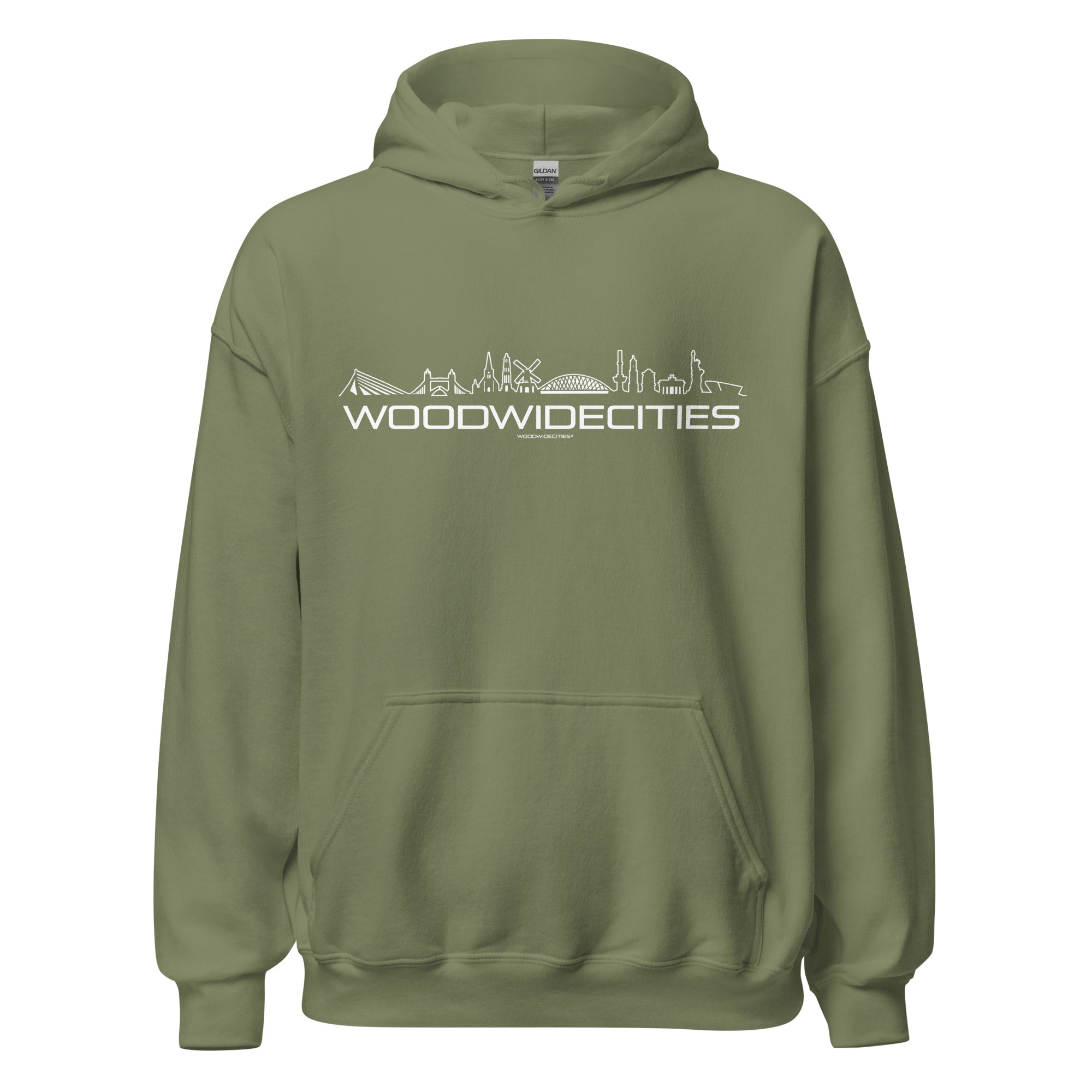 Hoodie WoodWideCities Nachtgroen S houten cadeau decoratie relatiegeschenk van WoodWideCities