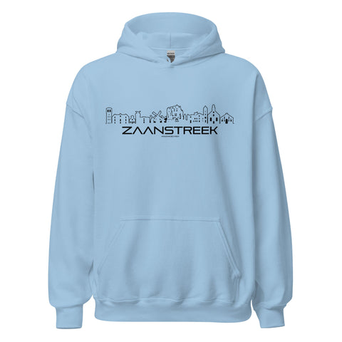 Hoodie Zaanstreek Light Blue S houten cadeau decoratie relatiegeschenk van WoodWideCities
