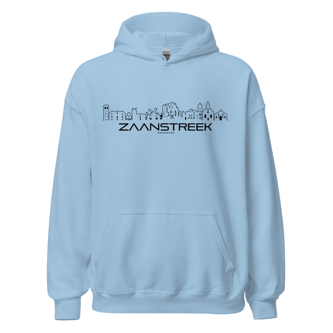 Hoodie Zaanstreek Light Blue S houten cadeau decoratie relatiegeschenk van WoodWideCities