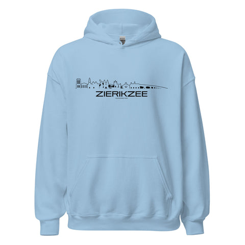 Hoodie Zierikzee Light Blue S houten cadeau decoratie relatiegeschenk van WoodWideCities