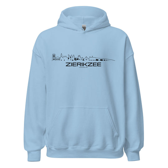 Hoodie Zierikzee Light Blue S houten cadeau decoratie relatiegeschenk van WoodWideCities