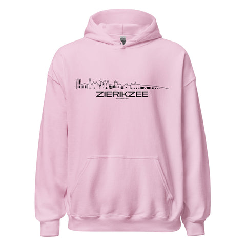 Hoodie Zierikzee Light Pink S houten cadeau decoratie relatiegeschenk van WoodWideCities