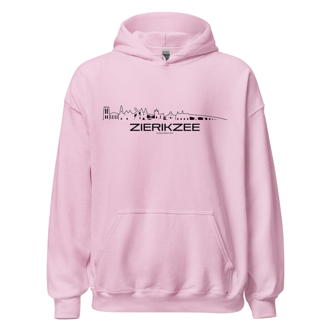 Hoodie Zierikzee Light Pink S houten cadeau decoratie relatiegeschenk van WoodWideCities