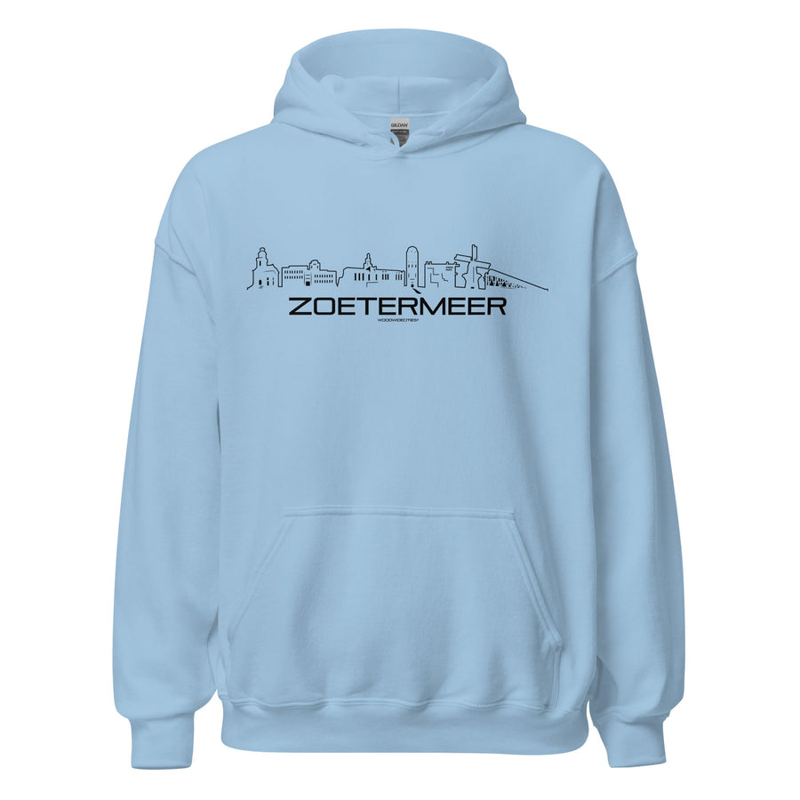 Hoodie Zoetermeer Light Blue S houten cadeau decoratie relatiegeschenk van WoodWideCities