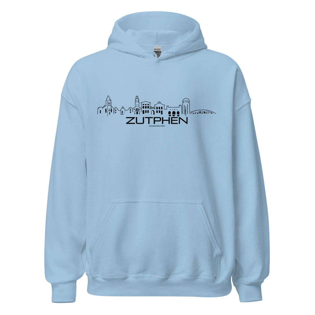 Hoodie Zutphen Light Blue S houten cadeau decoratie relatiegeschenk van WoodWideCities