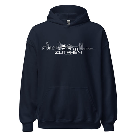Hoodie Zutphen Navy S houten cadeau decoratie relatiegeschenk van WoodWideCities