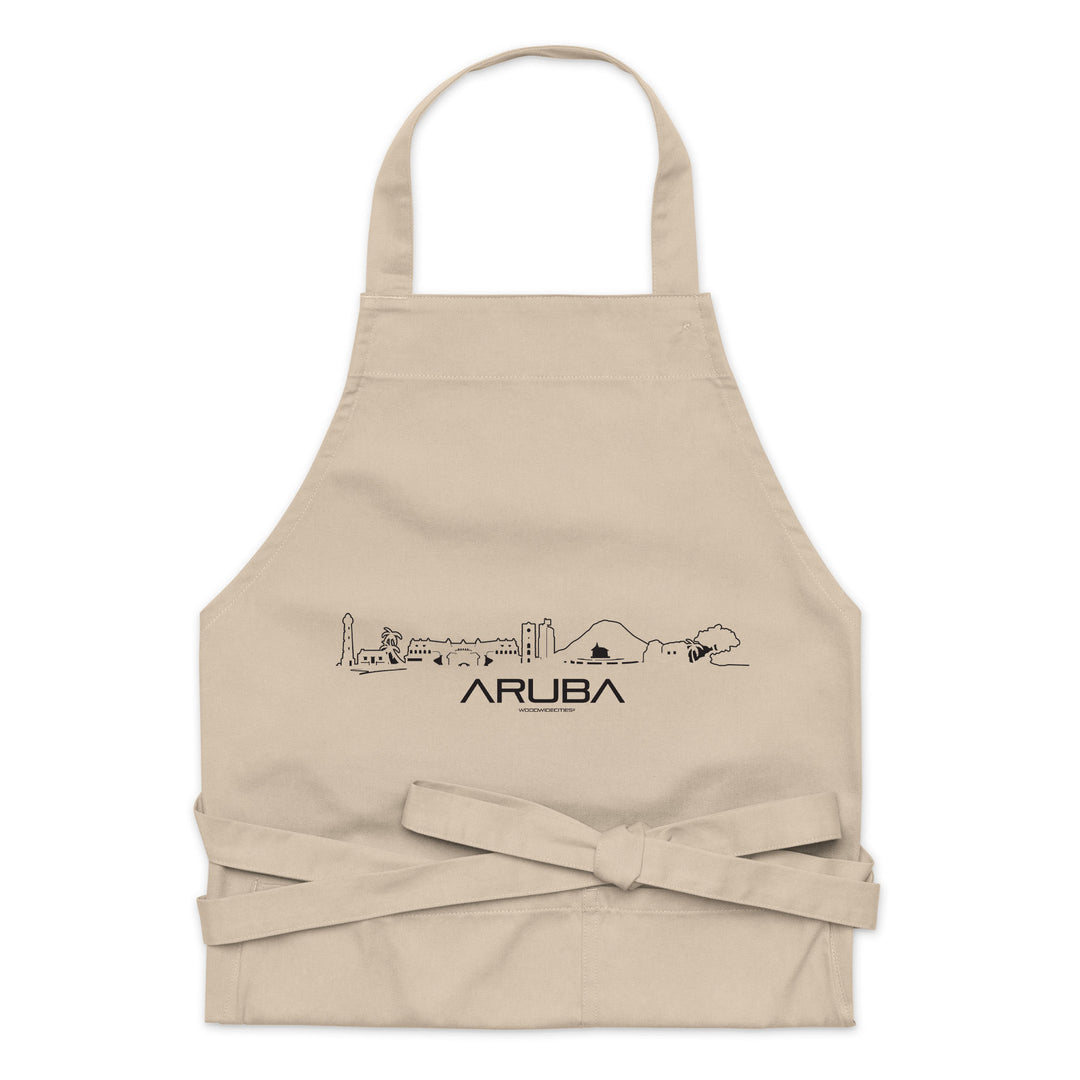 Keukenschort Aruba cadeau voor elke citylover decoratie relatiegeschenk van WoodWideCities