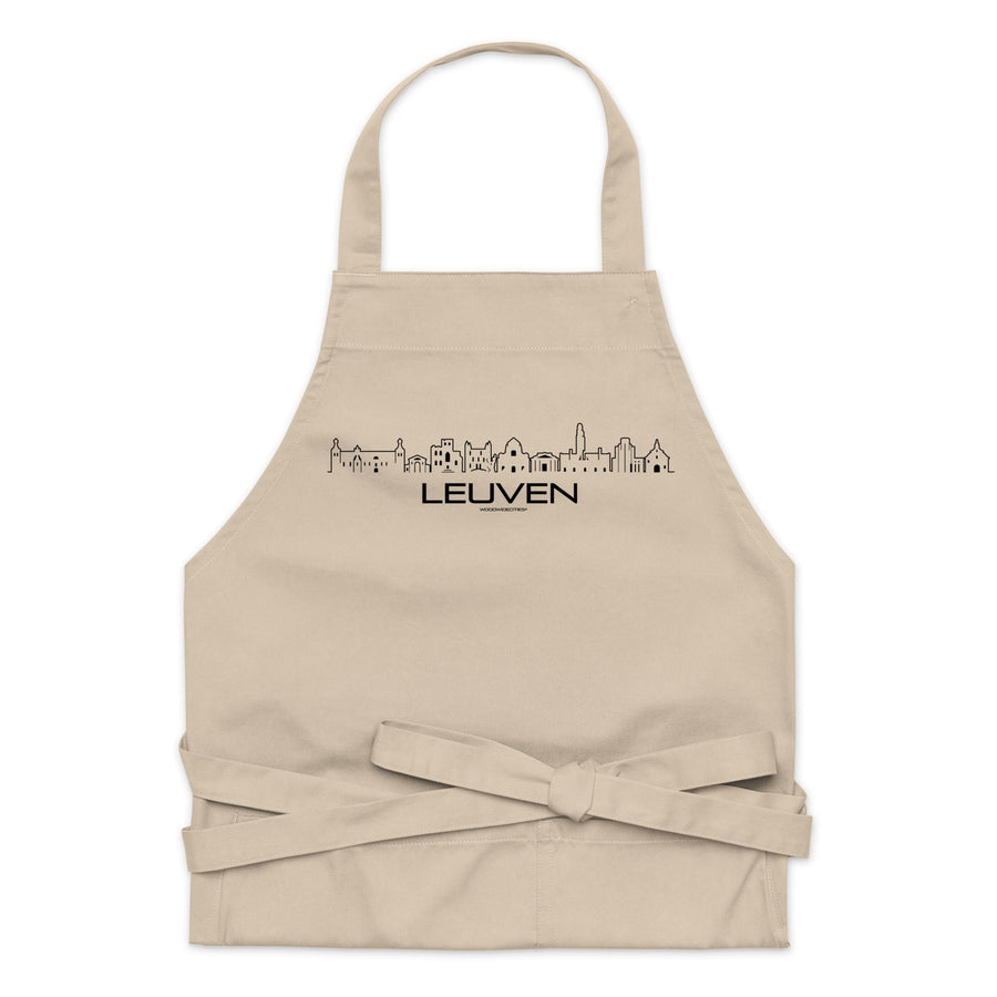 Keukenschort Eco Leuven houten cadeau decoratie relatiegeschenk van WoodWideCities