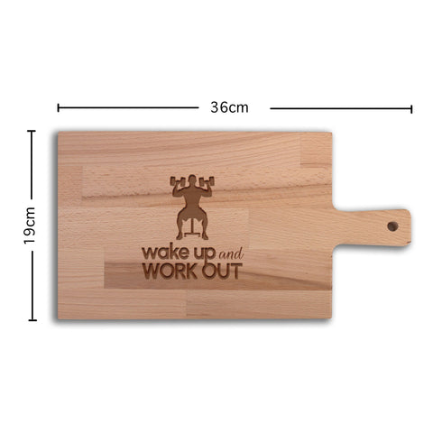 Serveerplank Gewichtheffen (Man) Wake Up and Work Out