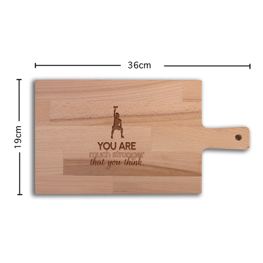 Serveerplank Gewichtheffen (Vrouw) You Are Much Stronger Than You Think