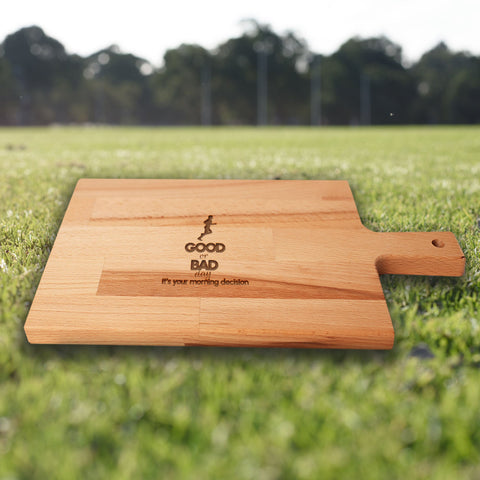 Serveerplank Hardlopen (Man) Good or Bad Day Your Morning Decision