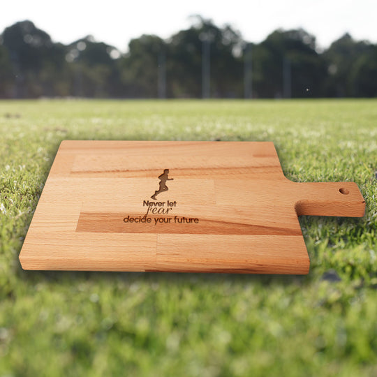 Serveerplank Hardlopen (Man) Never Let Fear Decide Your Future