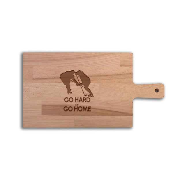 Serveerplank Hockey Go Hard or Go Home