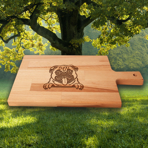 Serveerplank Honden Mopshond