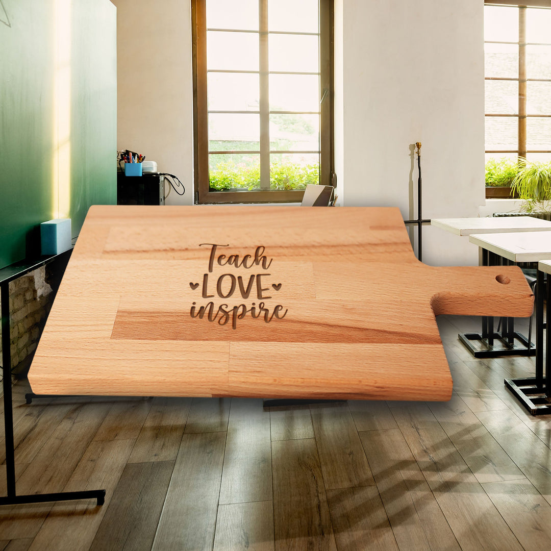 Serveerplank Leraar Teach Love Inspires