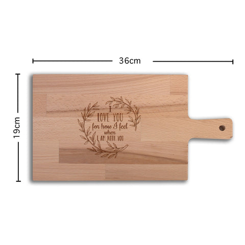 Serveerplank Liefde I Love You I Am With You