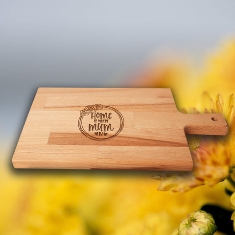 Serveerplank Moederdag Home Is Where Mum Is