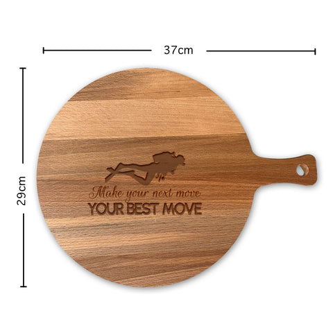 Serveerplank Rond Duiken Make Your Next Move Your Best Move