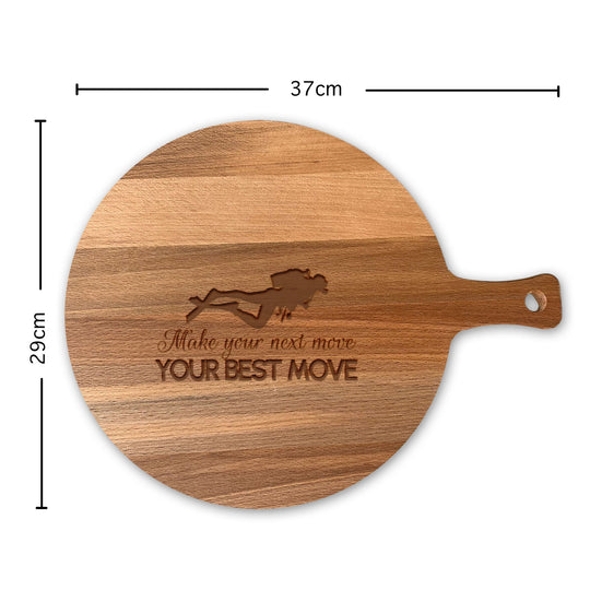 Serveerplank Rond Duiken Make Your Next Move Your Best Move
