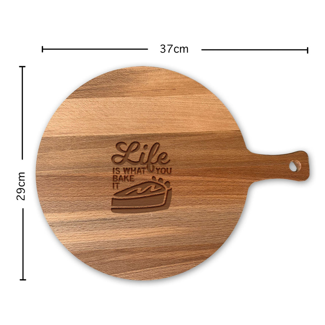 Serveerplank Rond Eten Life if What You Bake It