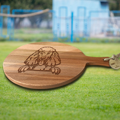 Serveerplank Rond Honden Franse poedel