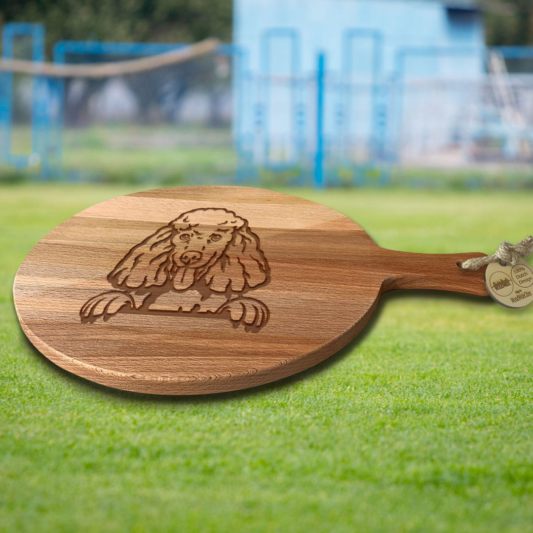 Serveerplank Rond Honden Franse poedel