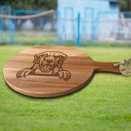 Serveerplank Rond Honden Golden retriever