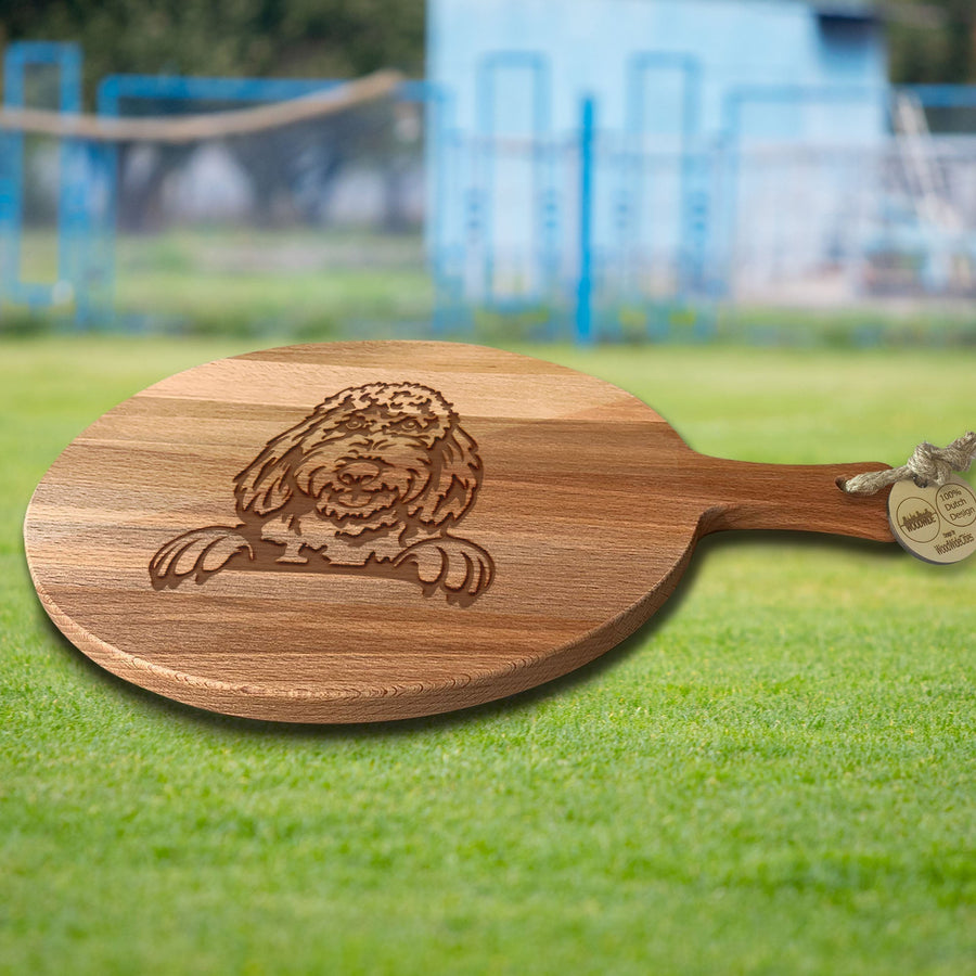 Serveerplank Rond Honden Goldendoodle
