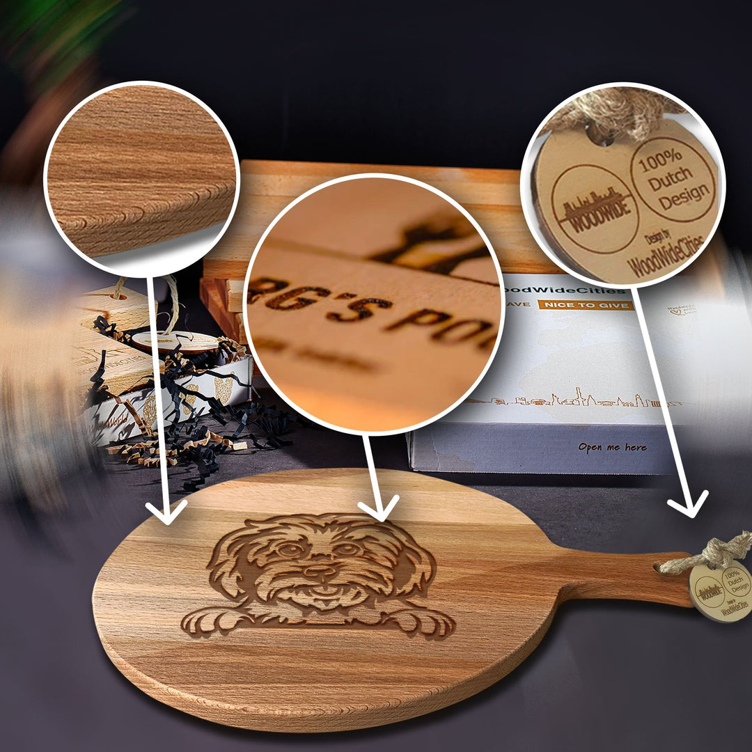 Serveerplank Rond Honden Maltezer