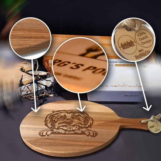 Serveerplank Rond Honden Maltezer