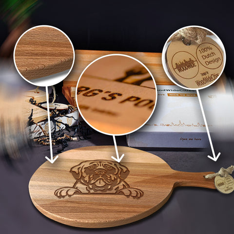 Serveerplank Rond Honden Mastiff