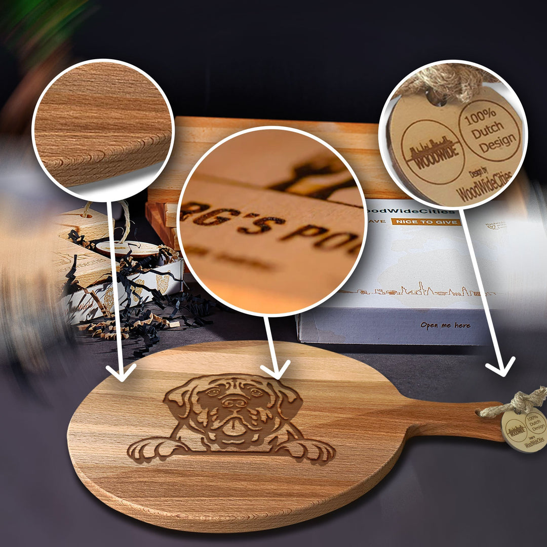 Serveerplank Rond Honden Mastiff